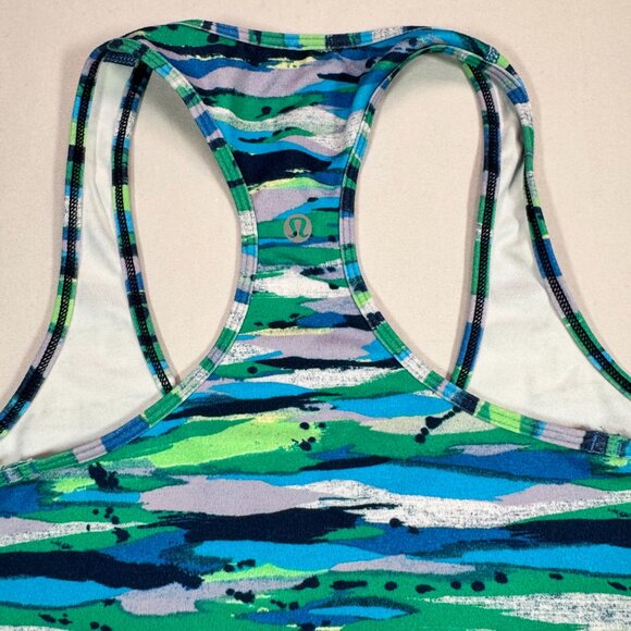 Lululemon Cool Racerback Tank 6 Brush Strokes Print - Picture 5 of 6